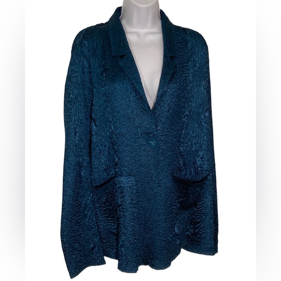 Chico's Jackets & Blazers - Chicos Dark Teal Blazer Size 3